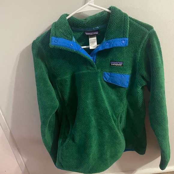 Patagonia Kids Forest Green Fleece Hoodie - Picture 4 of 4